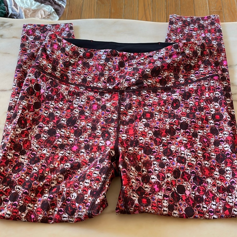 victoria secret sport large leggings gems print gym workout pants